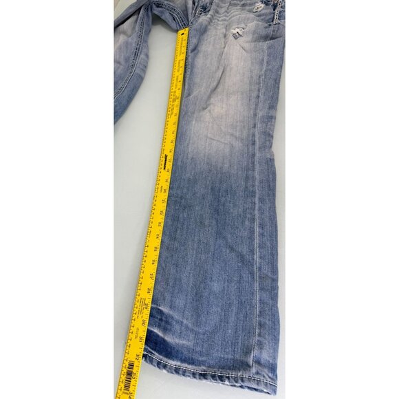 Buckle BKE Aiden Jeans Mens 31R ( 32X32 ) Light Wash Distressed Bootleg Y2K - Picture 12 of 14